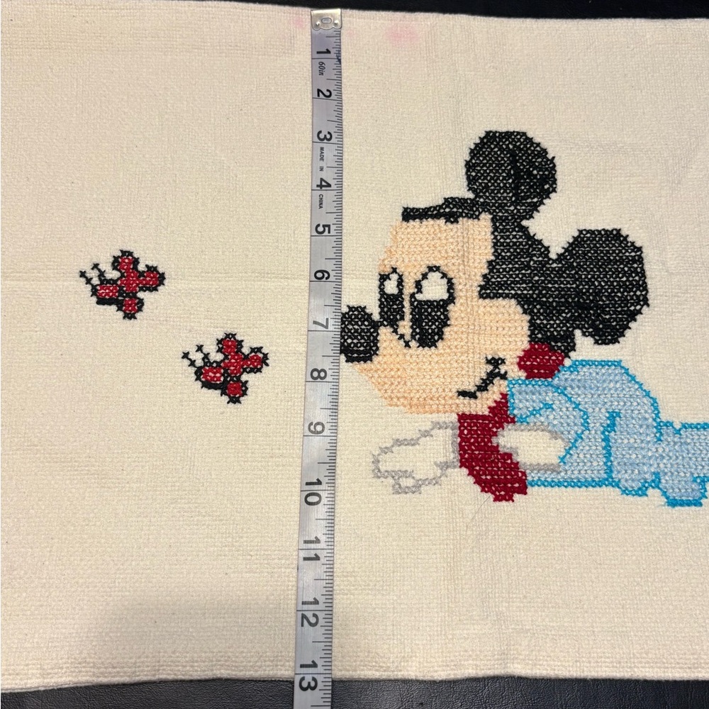 Vintage Handmade Cross Stitch Mouse Character Textile Cover Pillow Sham? - Picture 8 of 10